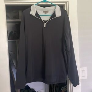 Peter Millar 1/4 zip pullover- SIZE LARGE- black